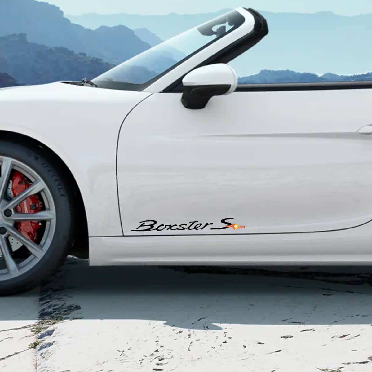 Combinar pegatinas de Porsche Boxster S Puertas de Porsche Palabra de calcomanía lateral

