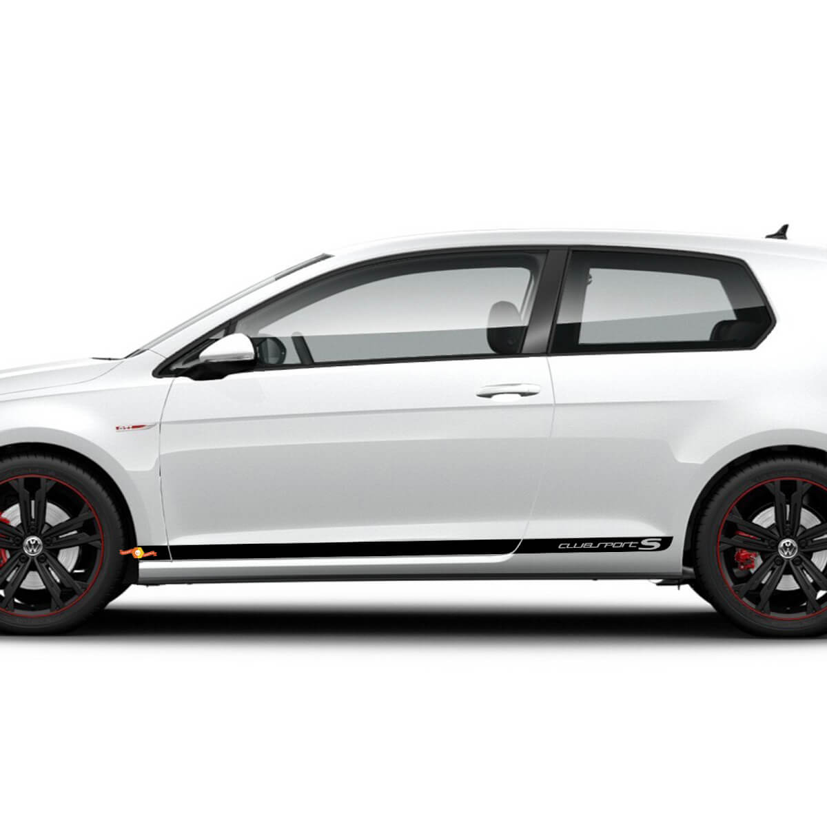 Kit de diseño de carreras de puerta lateral de calcomanías para Volkswagen Golf Clubsport S
