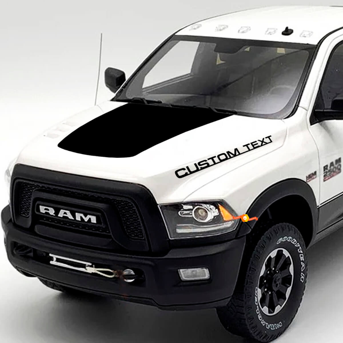 Kit de Vinilos de Calcomanías para Capó con Texto Personalizado y Efecto Blackout para Dodge Ram 2500