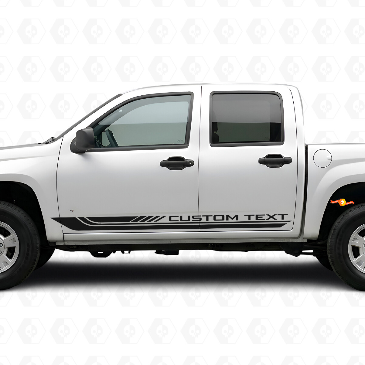 Vinilos de Rayas Personalizadas para Marco de Puerta y Paneles Laterales para Chevrolet Colorado 1ª Generación 2004-2012