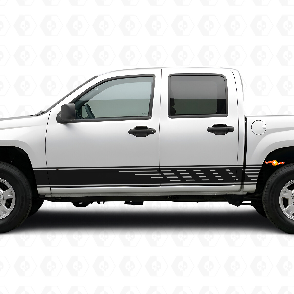 Vinilos con ranuras escalonadas para puerta y panel de faldón para Chevrolet Colorado 1ª generación 2004-2012