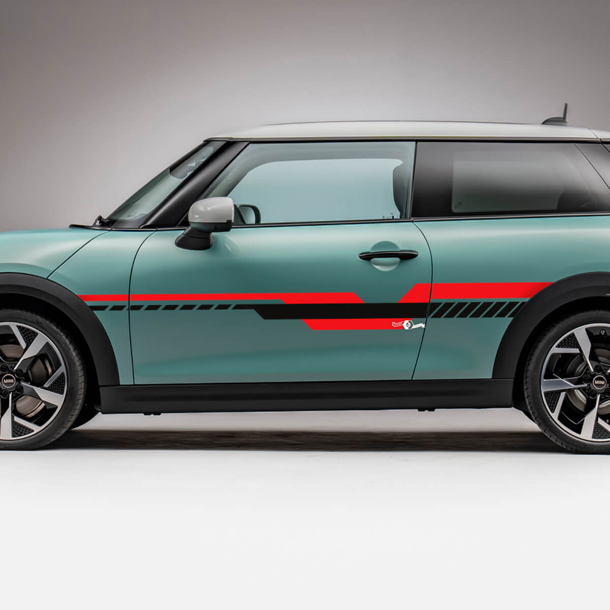 Calcomanía de gráficos de rayas de 2 colores para Mini Cooper S 3
