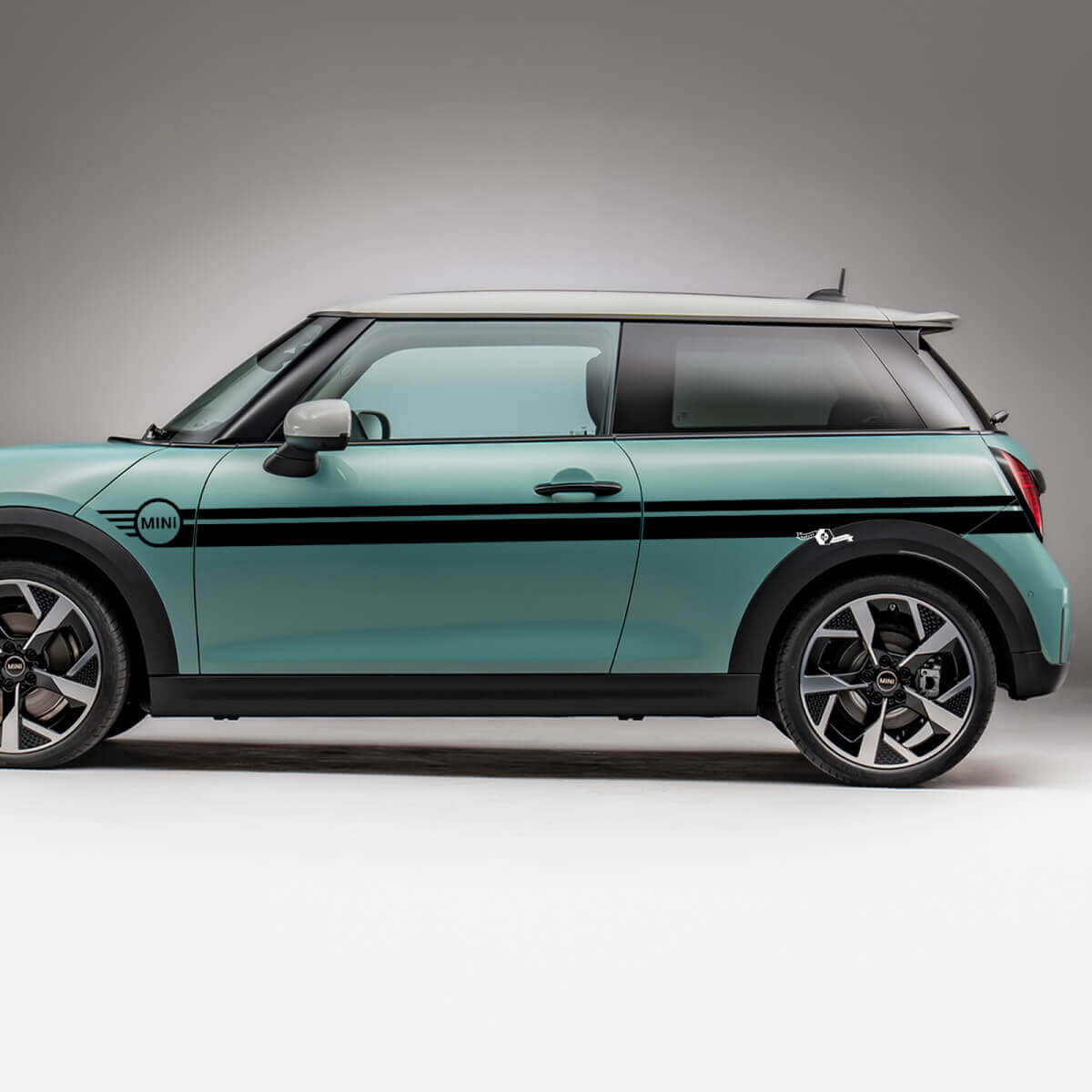 Mini puertas laterales Decal de gráficos de rayas de carreras para Mini Cooper S
