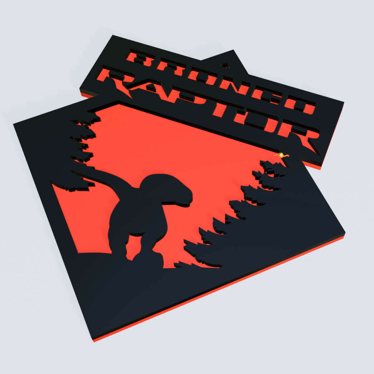 Insignias de guardabarros de Bronco Raptor Edition Emblema 3D Insignia