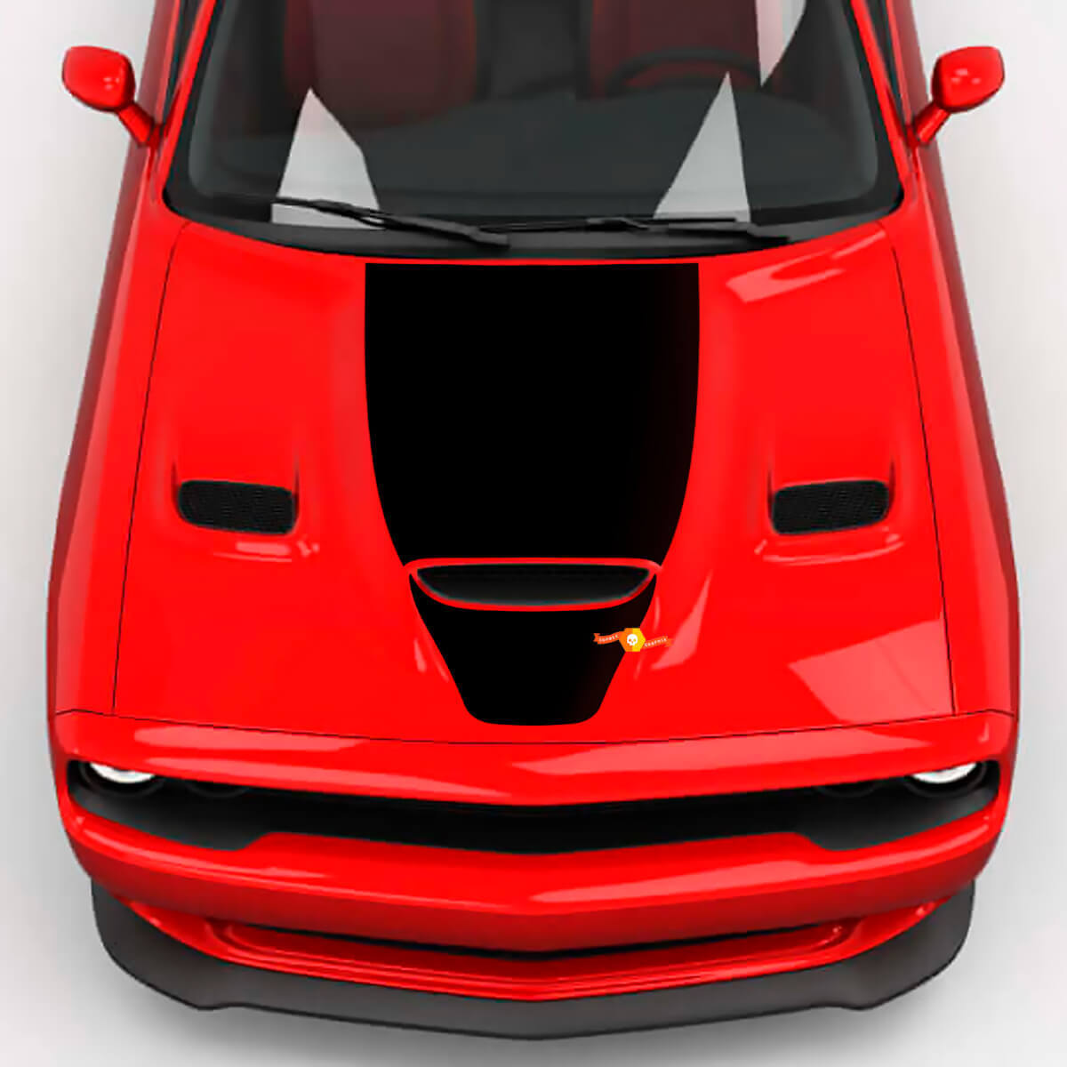 Patinas de calcomanía de vinilo Hemi Hemi Hemi Hemi Hemi para Dodge Challenger Dodge Challenger
