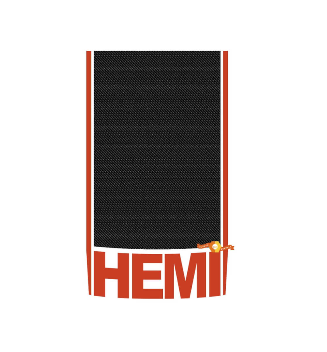 Hemi Carbon Vinyl Racing Hood Stripe Stripe Sticker para Dodge Durango
