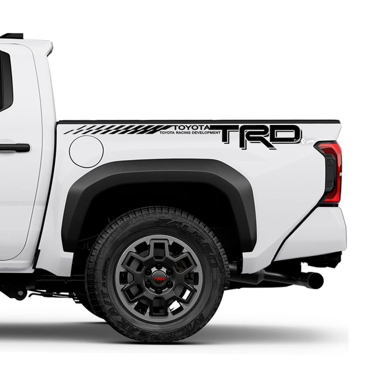 Adhesivos Calcomanías de Franja a Cuadros con Logotipo TRD para Laterales de Camioneta Toyota Tacoma 4.ª Generación