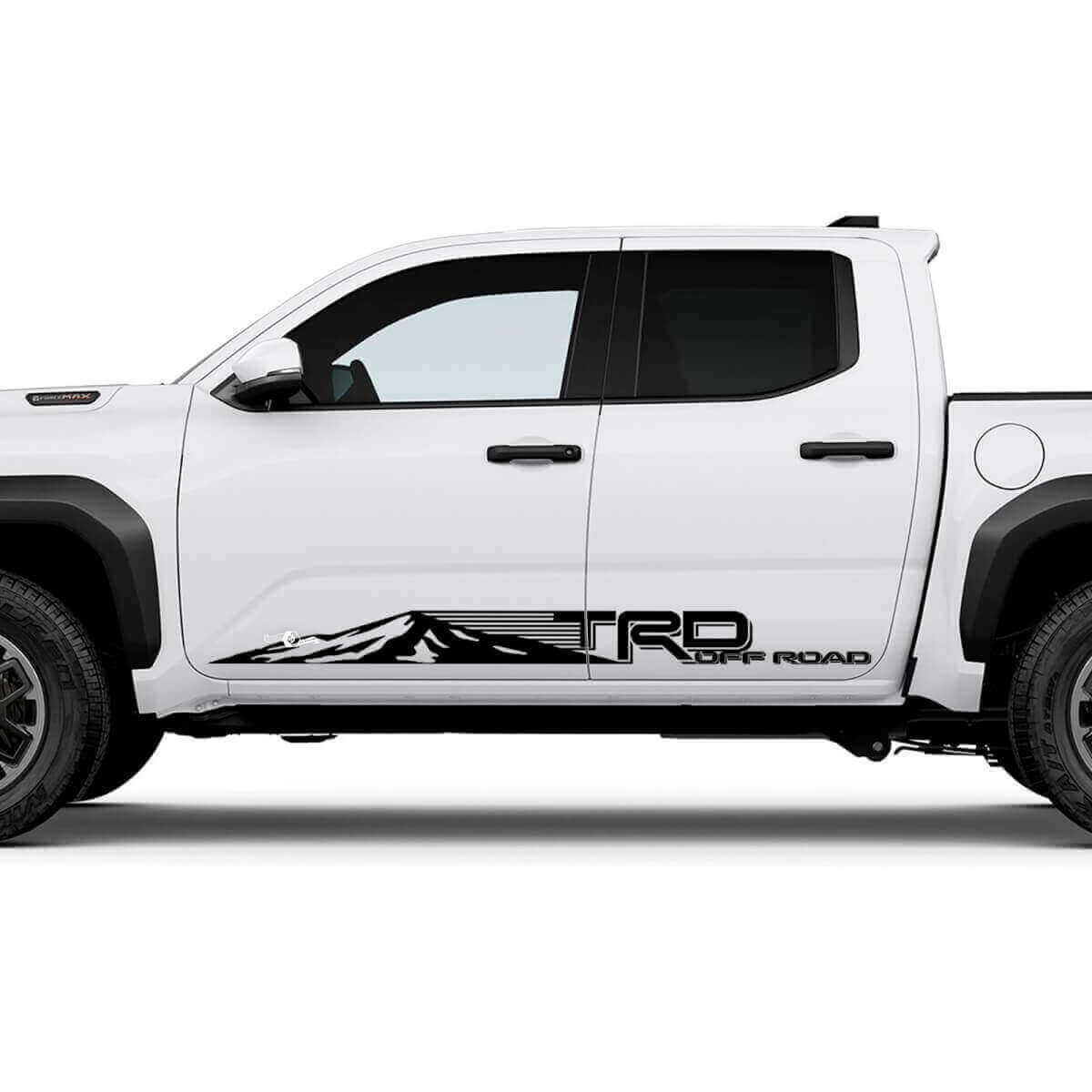 Calcomanías de bandas de montañas TRD Off Road para panel lateral rockero para Toyota Tacoma