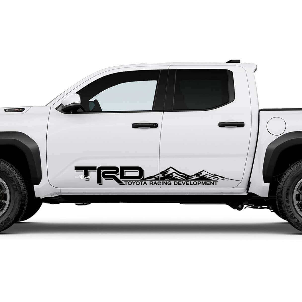 Vinilos adhesivos con letras TRD Off Road Montañas para panel lateral de estribo para Toyota Tacoma