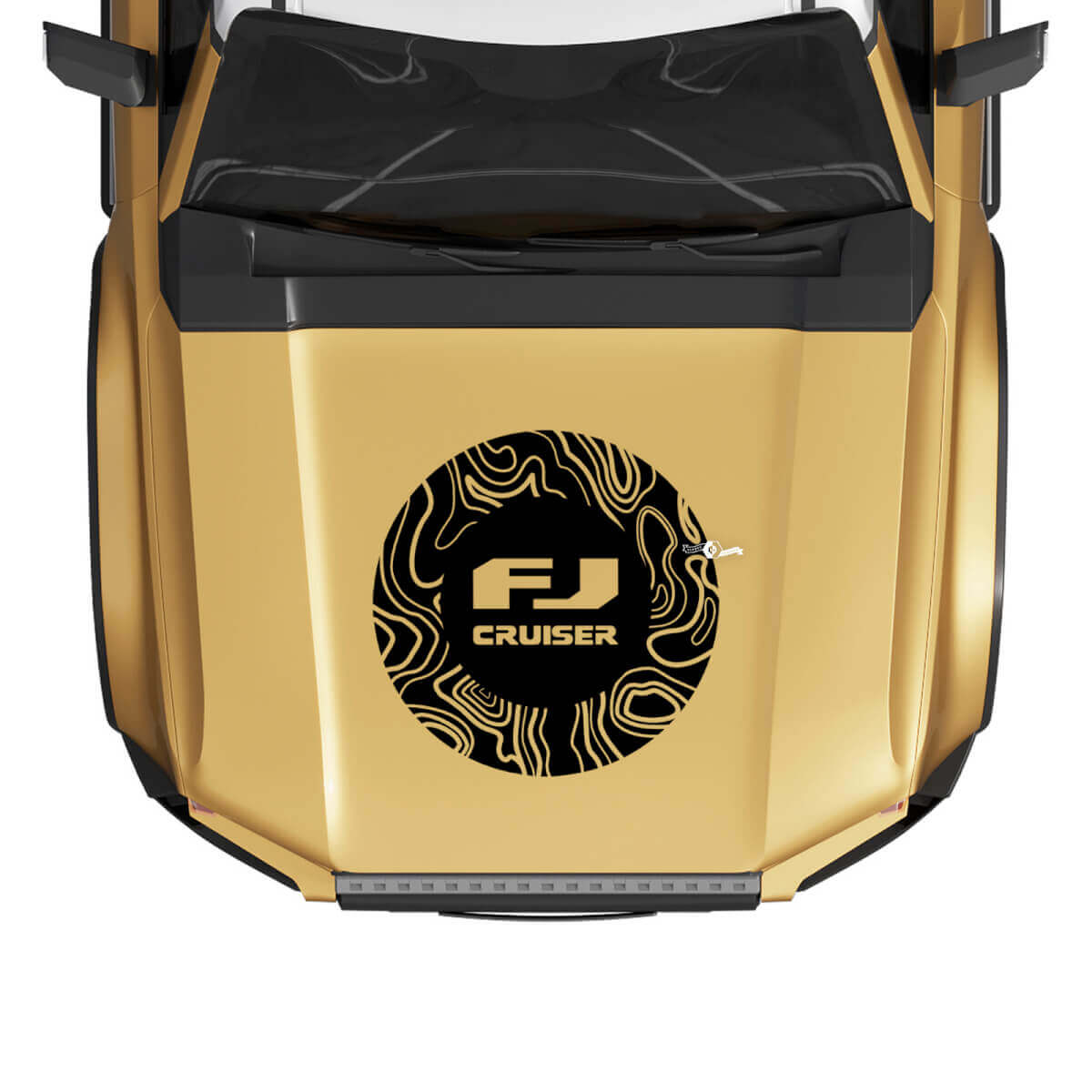 Calcomanía de capó con mapa topográfico para Toyota FJ Cruiser
