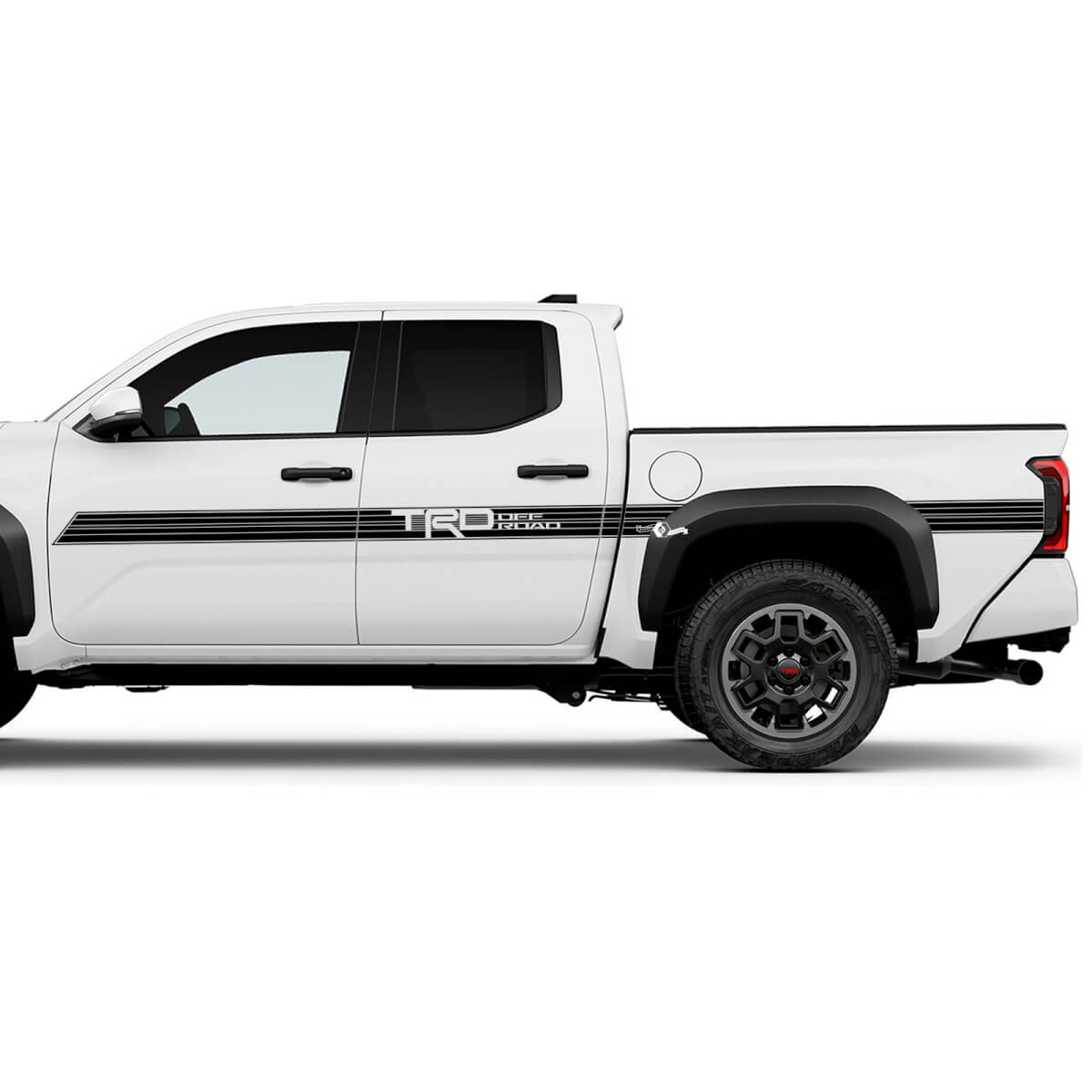 TRD Off Road Puertas laterales Camiones de rayas Caminas calcomanías para Toyota Tacoma 4th Gen
