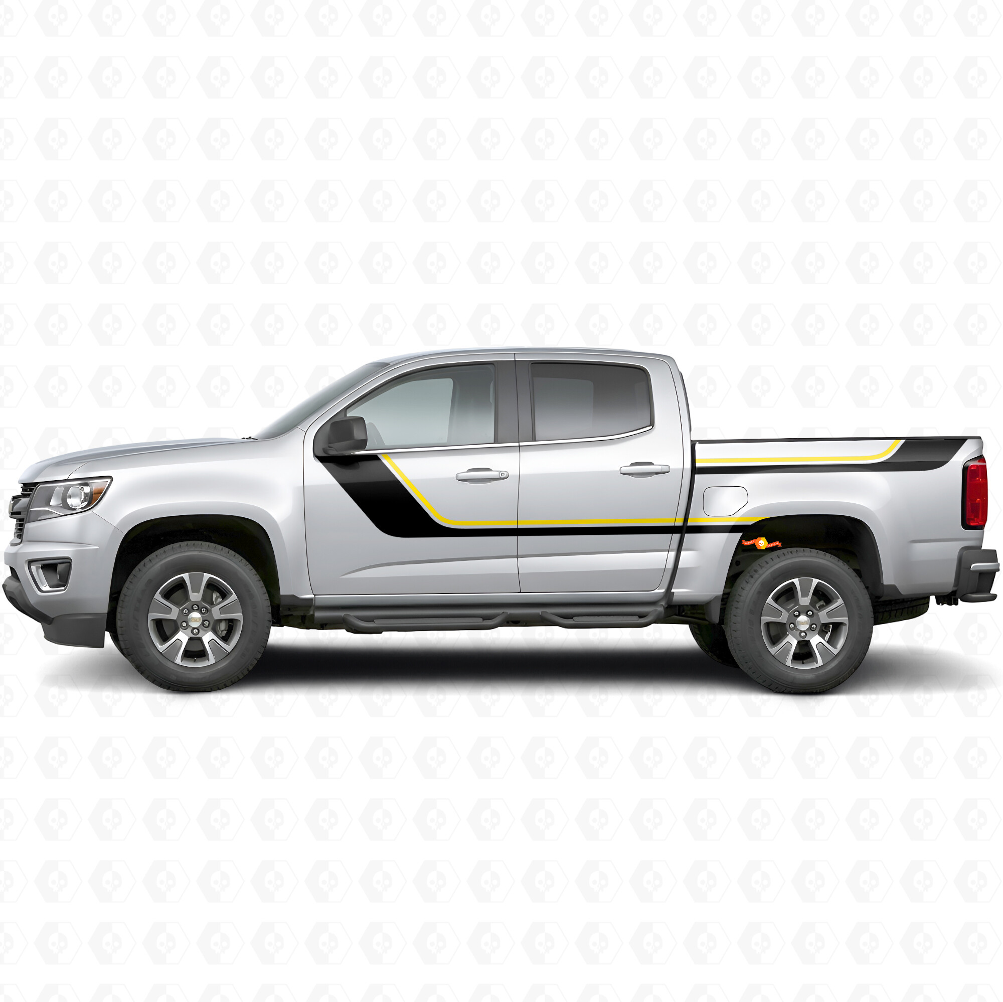 Franjas superiores de vinilo decorativas para puertas y costados de caja para Chevrolet Colorado 2ª generación 2015-2022