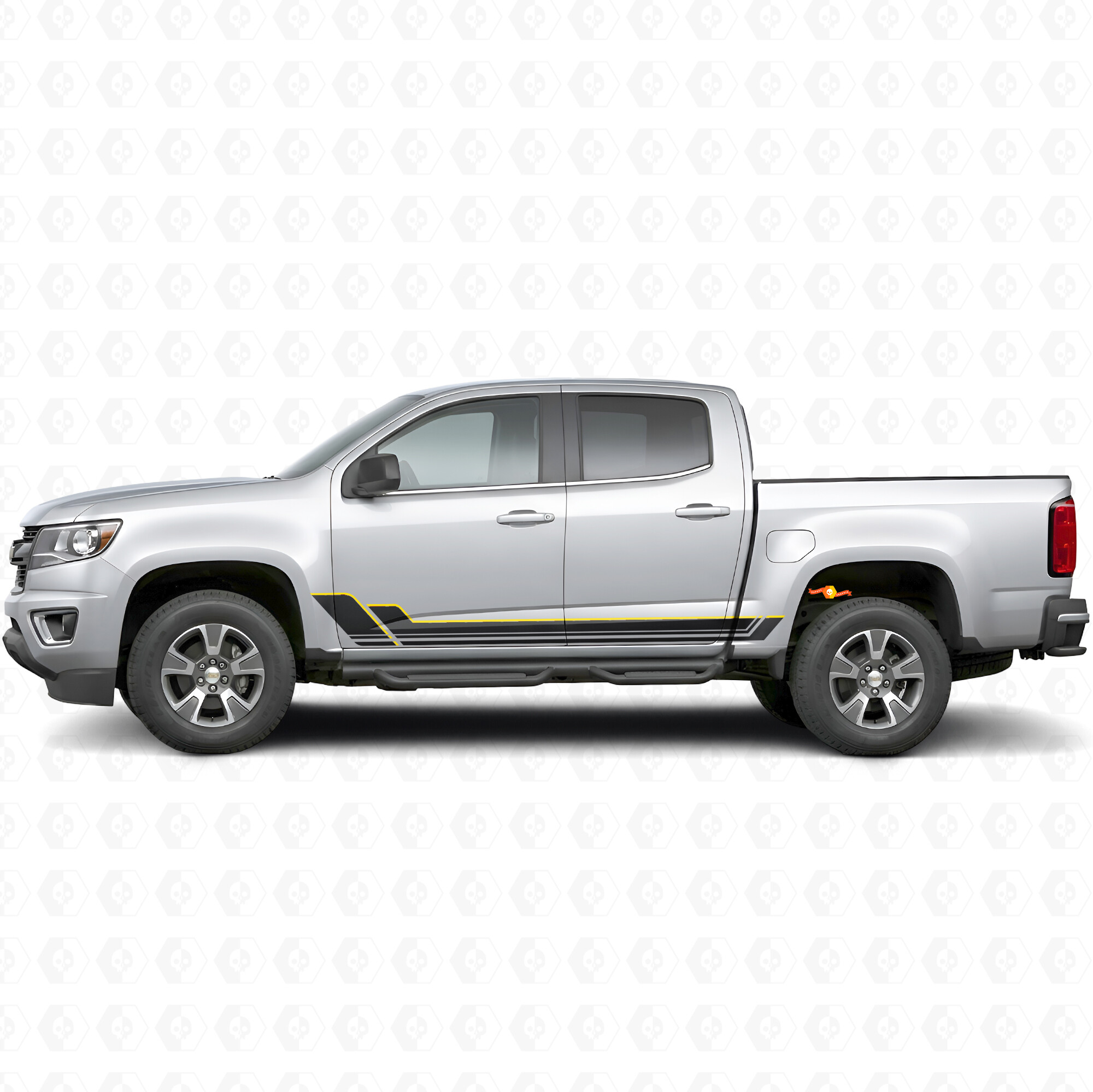 Tiras de vinilo angulares para marco de puerta y panel lateral para Chevrolet Colorado 2ª generación 2015-2022