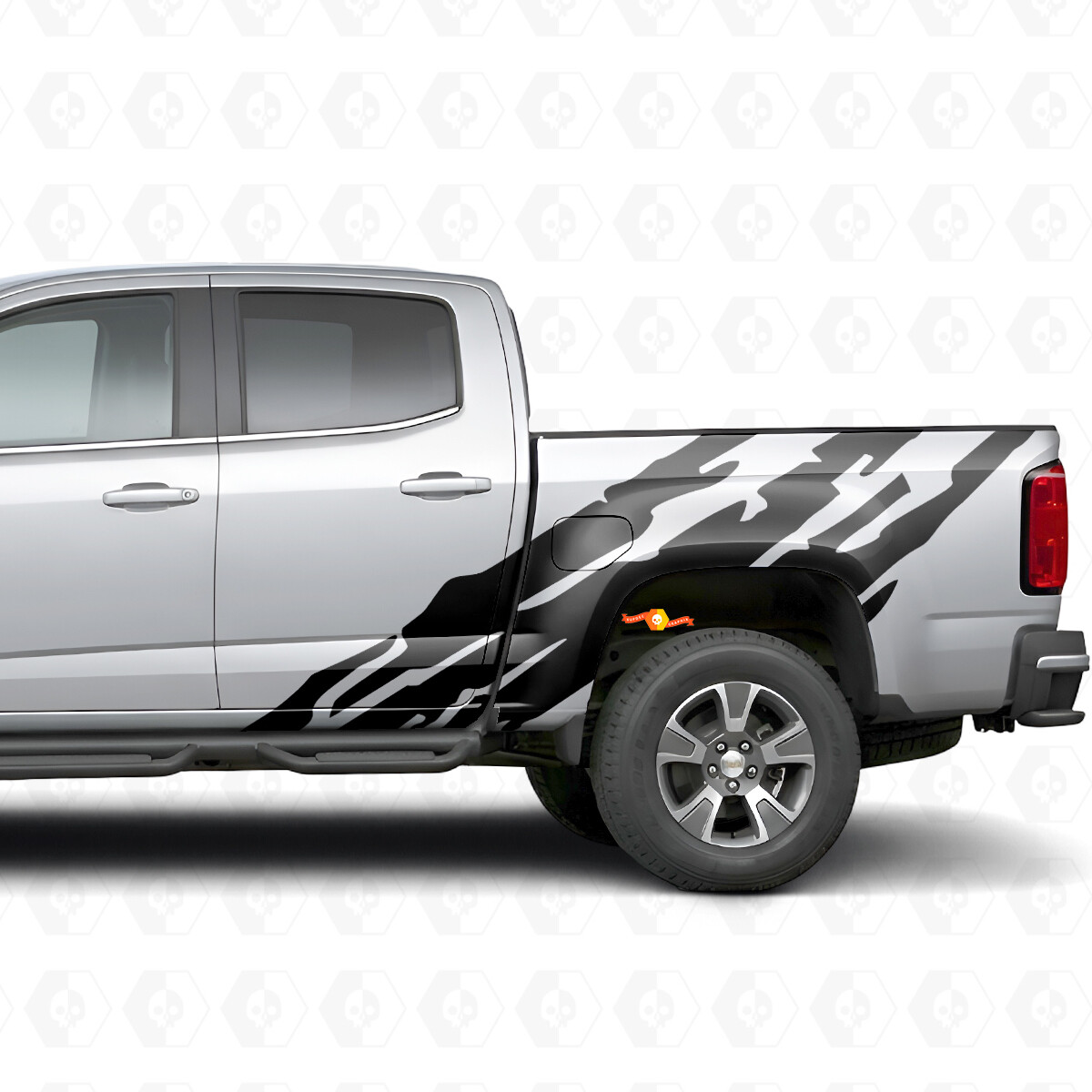 Vinilos en Zigzag para Puerta y Lado de Cama para Chevrolet Colorado 2ª Generación 2015-2022