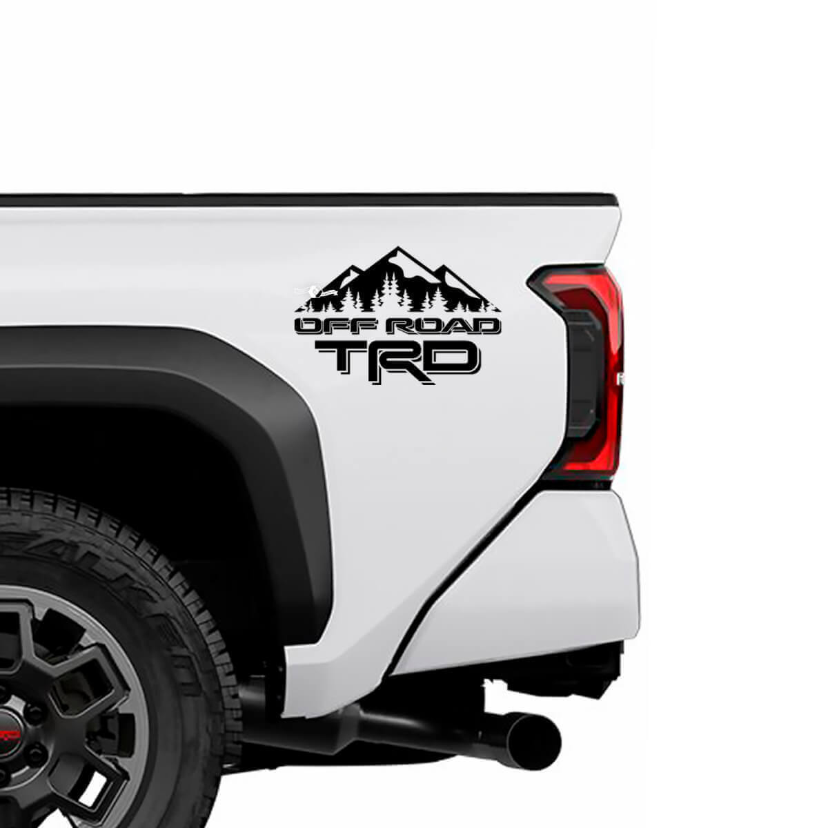 Calcomanías de vinilo TRD Off Road Mountain para los laterales de la cama de camiones Toyota