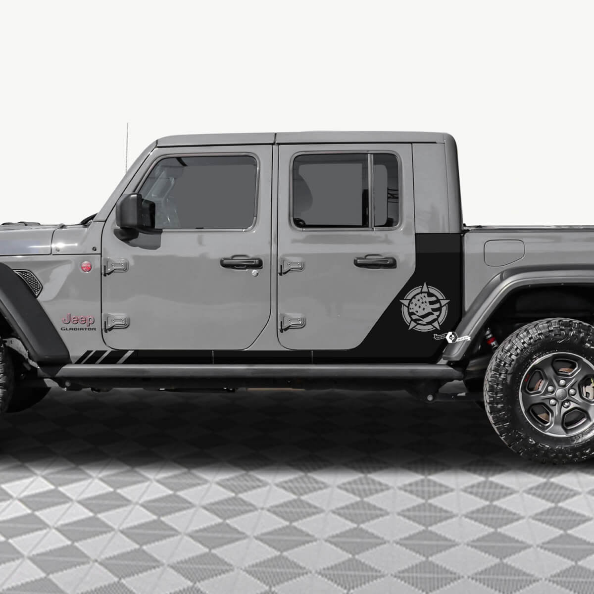 Estrella militar Flagal Puertas laterales traseras Pegatina de calcomanía de vinilo Jeep Gladiator
