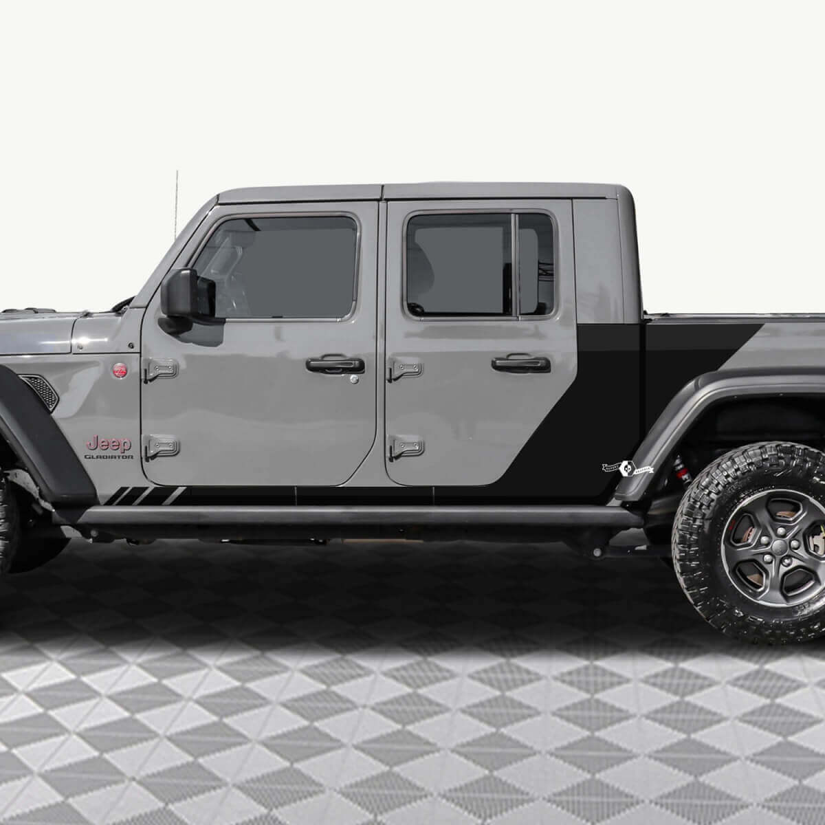 Puertas laterales traseras calcomanías de vinilo ajustado jeep gladiator 2
