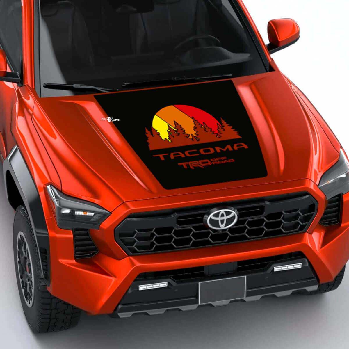 Toyota Tacoma Vintage Stripes Mapa topográfico Caperino lateral Palabras de calcomanía
