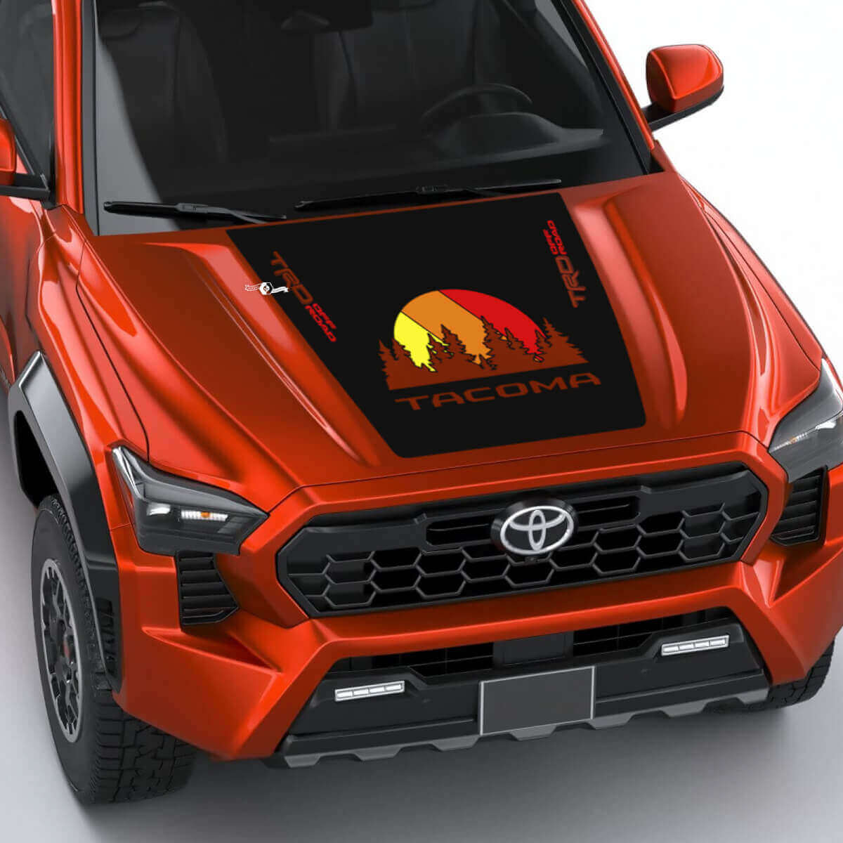 Calcomanía de capó de franjas de herencia retro vintage TRD off Road para Toyota Tacoma de cuarta generación
