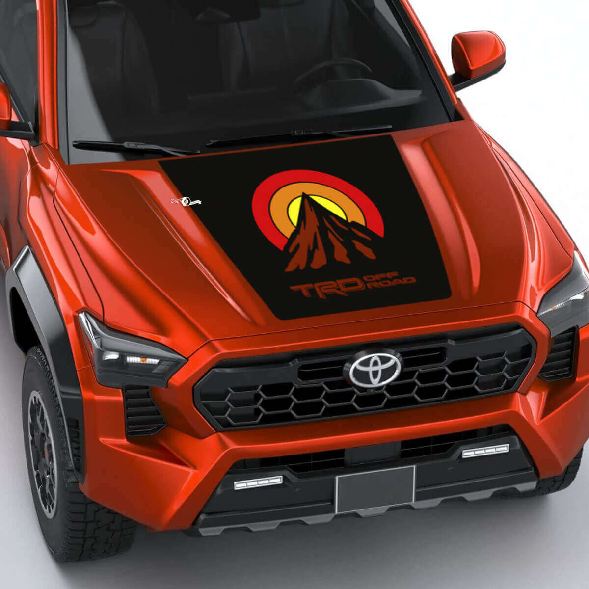 Pegatina de calcomanía de capucha de Sun Suns Heritage de TRD Mountain Vintage para Toyota Tacoma 4th Gen
