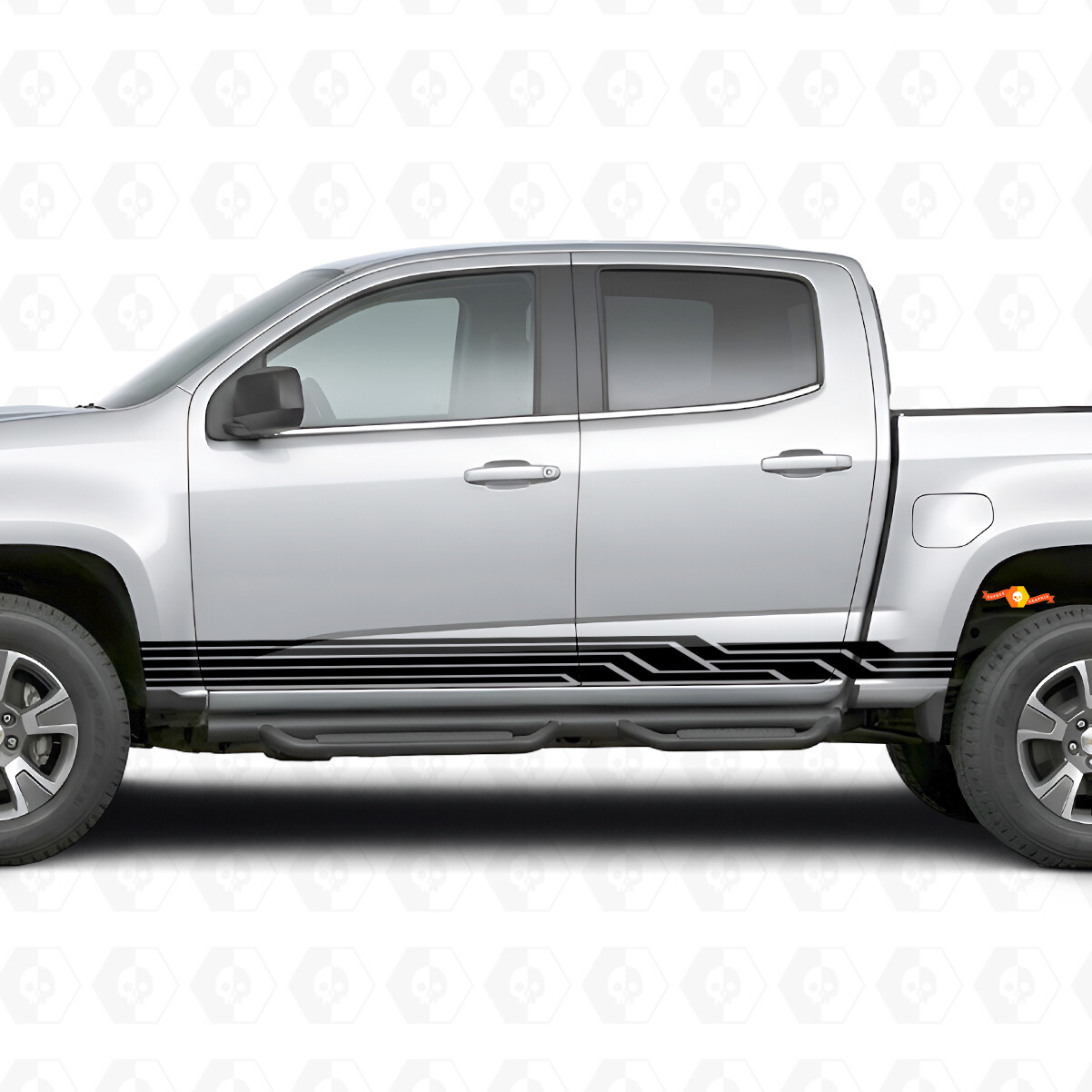 Tiras de vinilo angulares Lightning para puertas y paneles laterales para Chevrolet Colorado 2ª generación 2015-2022