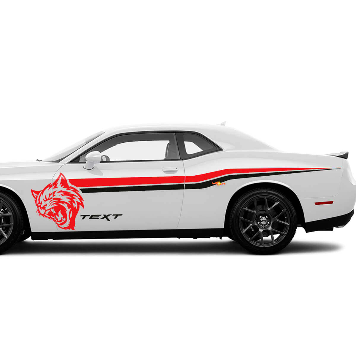 Kit de Vinilos de Franjas Laterales Estilo Wildcat para Dodge Challenger Charger