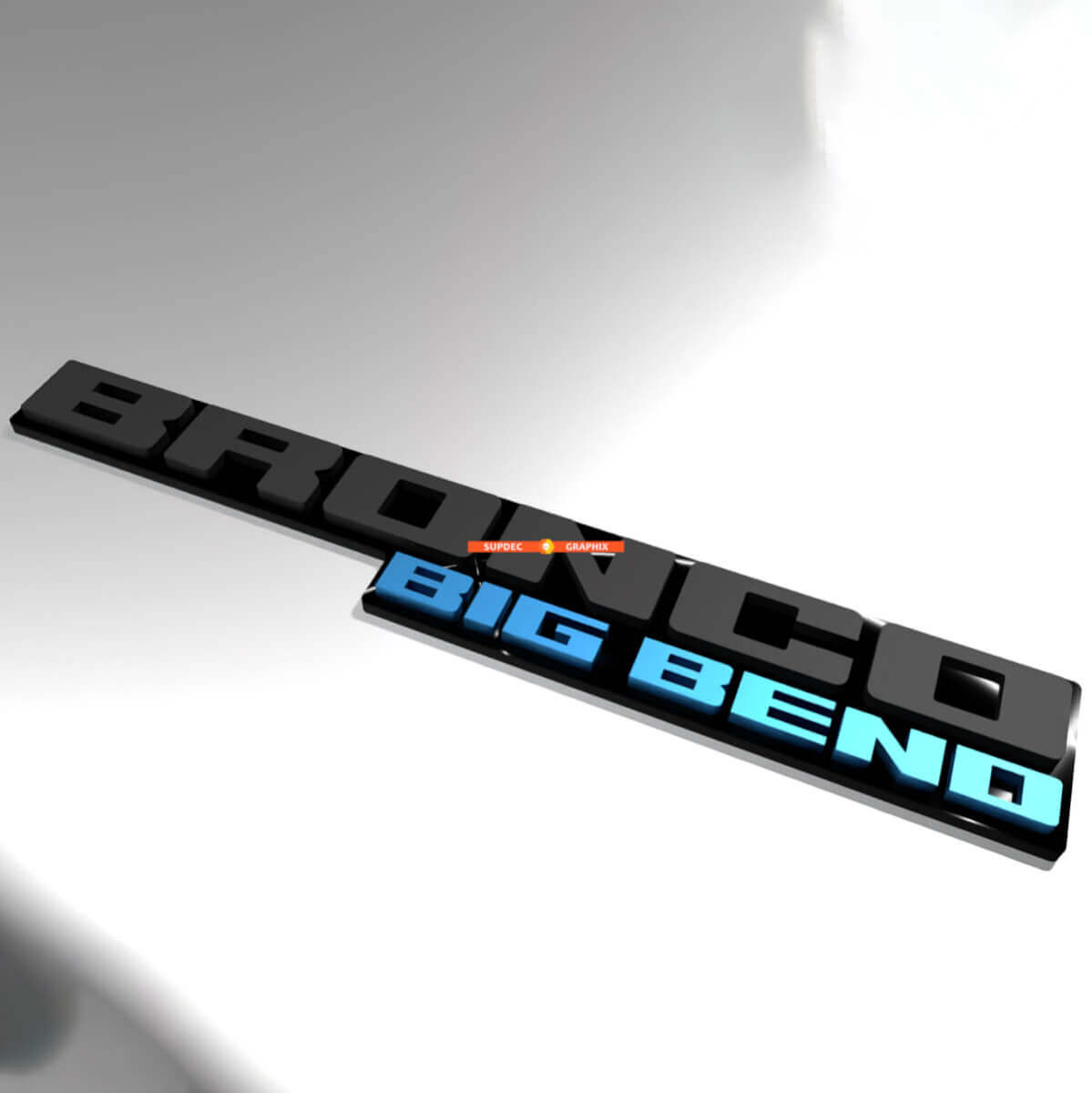 Insignias de Guardabarros Emblema de Portón Insignia 3D para Musclecar horse Big Bend