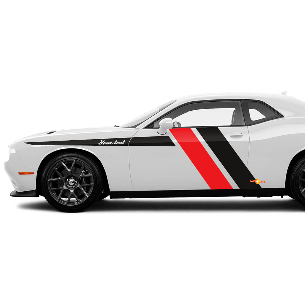 Juego de Pegatinas de Vinilo con Rayas Laterales Estilo Racing para Dodge Challenger