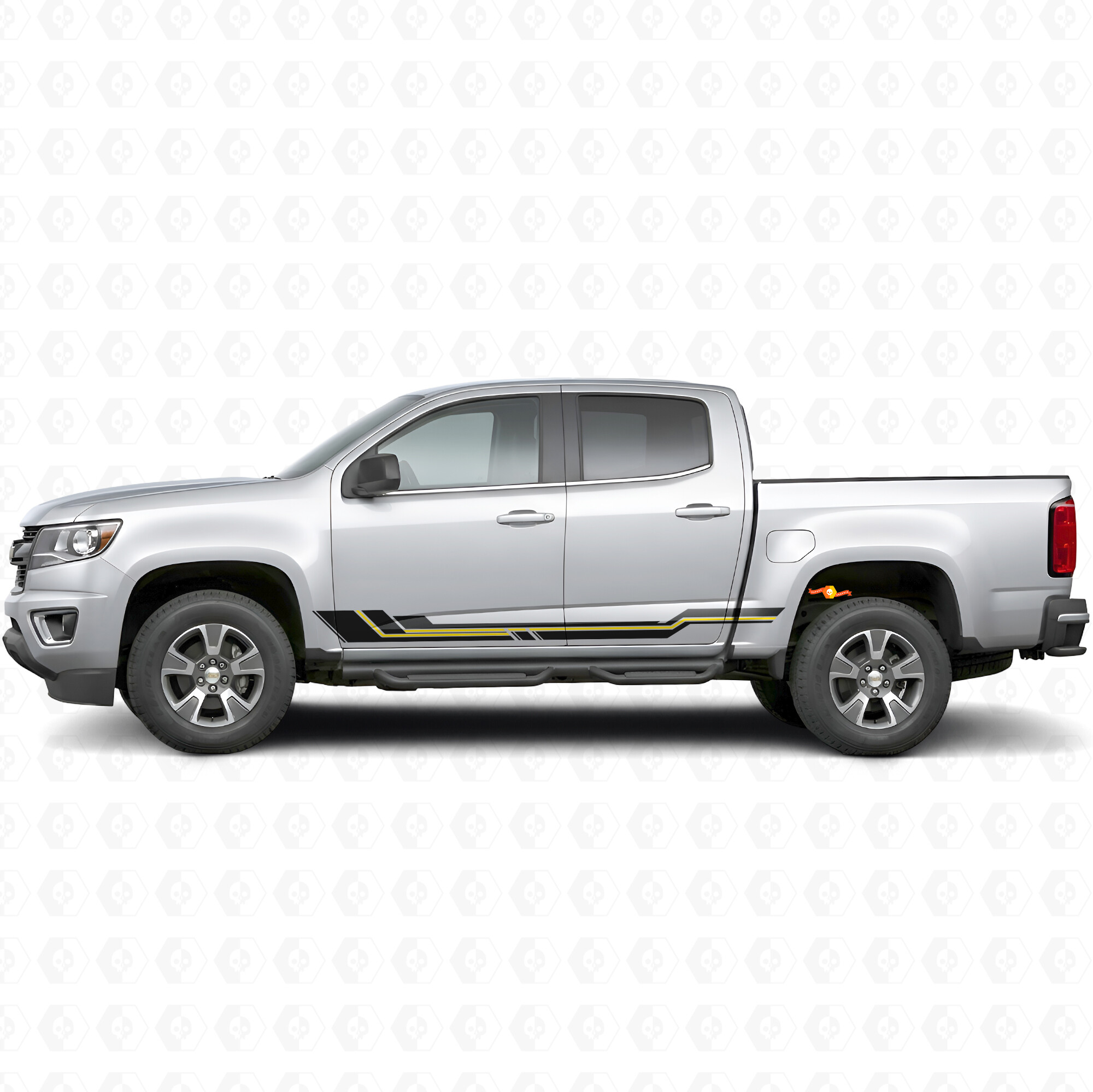 Vinilos paralelos de acento para puertas y paneles laterales para Chevrolet Colorado 2ª generación 2015-2022