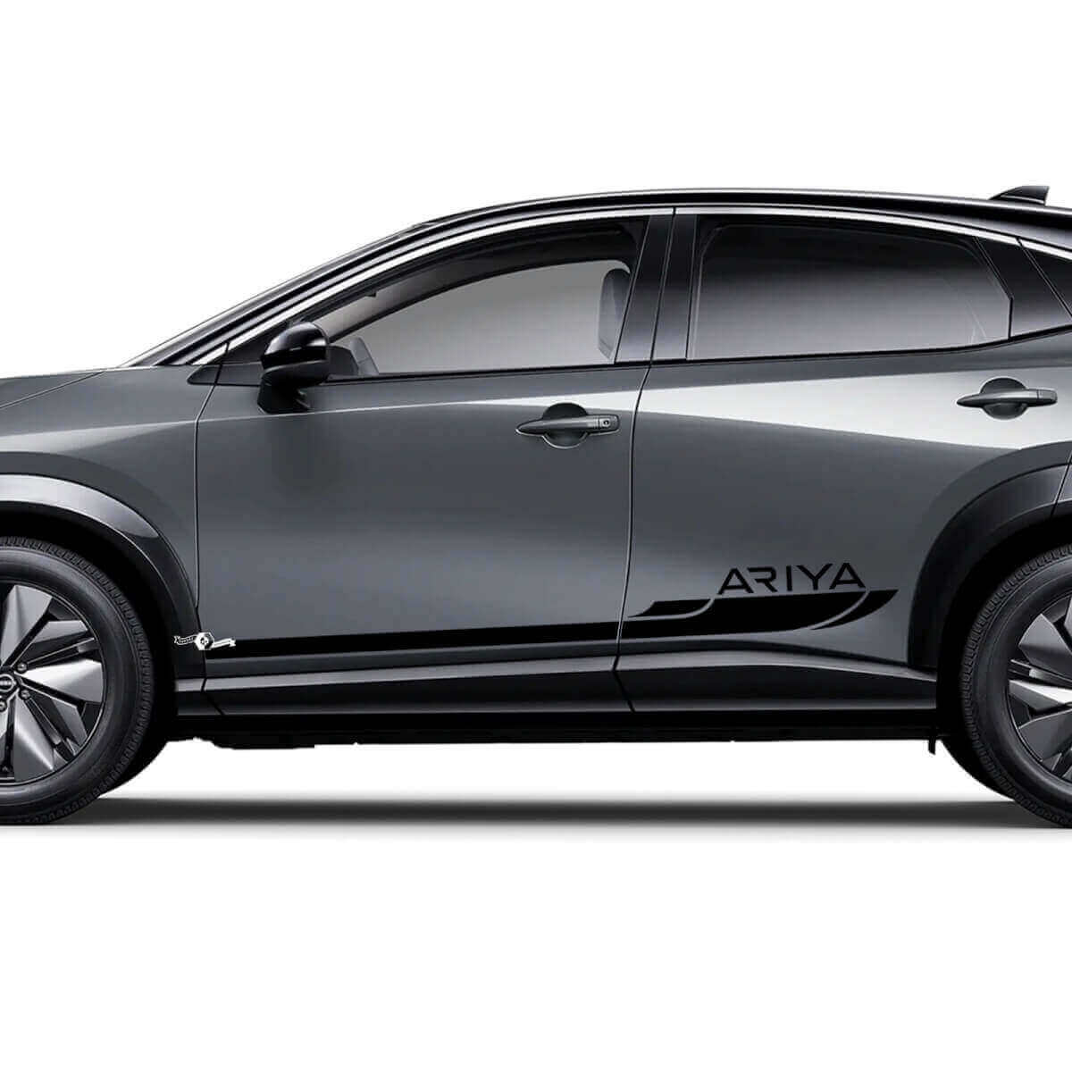 Kit de calcomanías con gráficos de franjas de acento con el logo de Sides Racing 2 para Nissan ARIYA