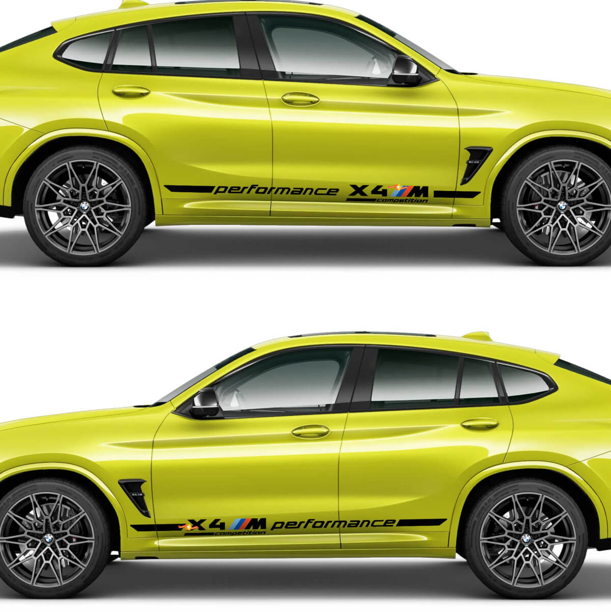 2x Calcomanías de vinilo con rayas M Performance para BMW X4M
