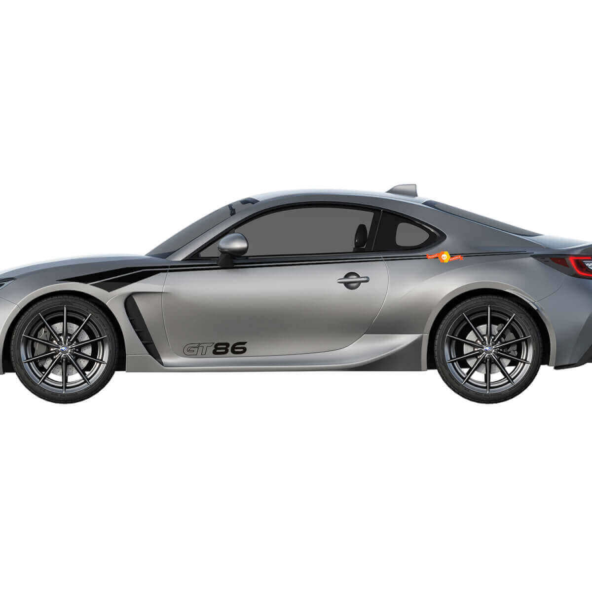 Kit de pegatinas laterales de vinilo con rayas curvas para carreras para Toyota GT86