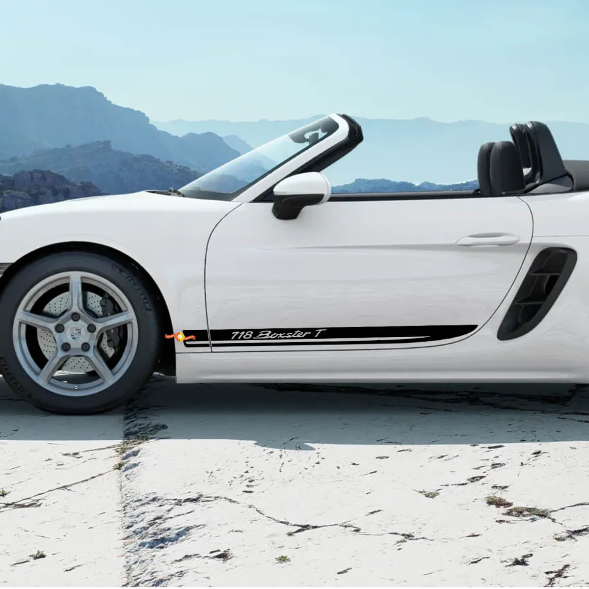 Kit de rayas laterales para Porsche 718 Cayman Boxter T - Calcomanía adhesiva
