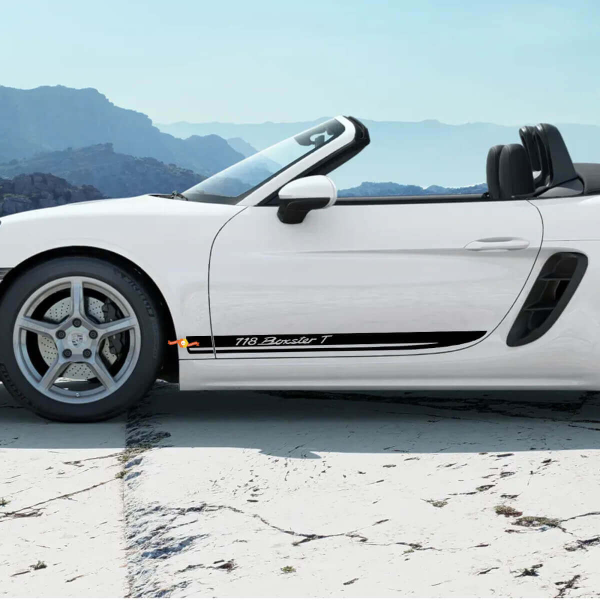 Kit de rayas laterales para Porsche 718 Cayman Boxter T - Calcomanía adhesiva
