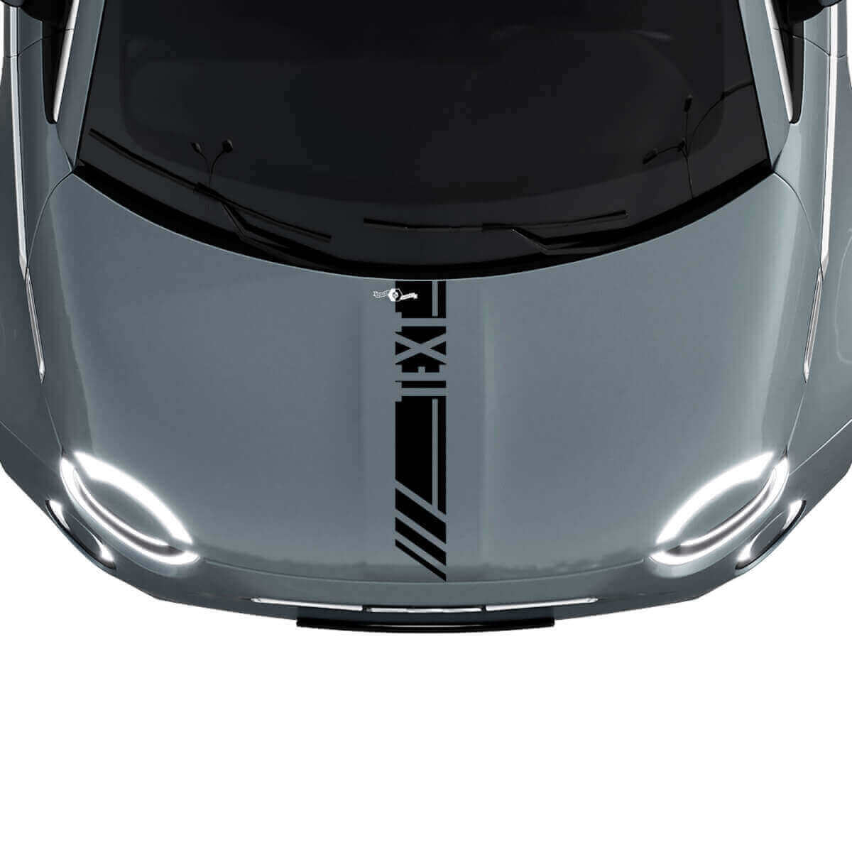 Calcomanía adhesiva con franjas de carreras personalizadas para capó para Fiat 500