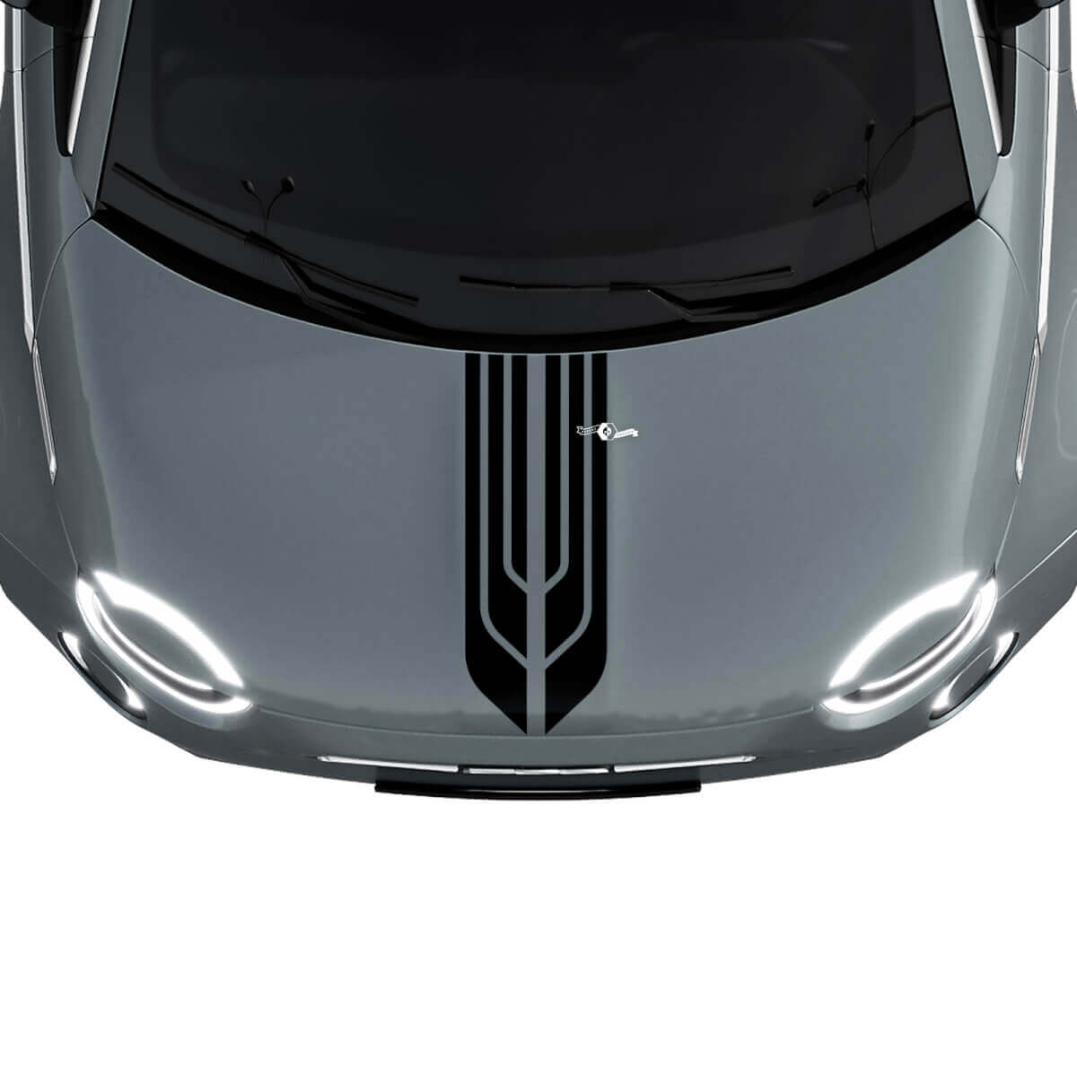 500 Calcomanías de Rayas Centrales Dobles para Capó para Fiat 500
