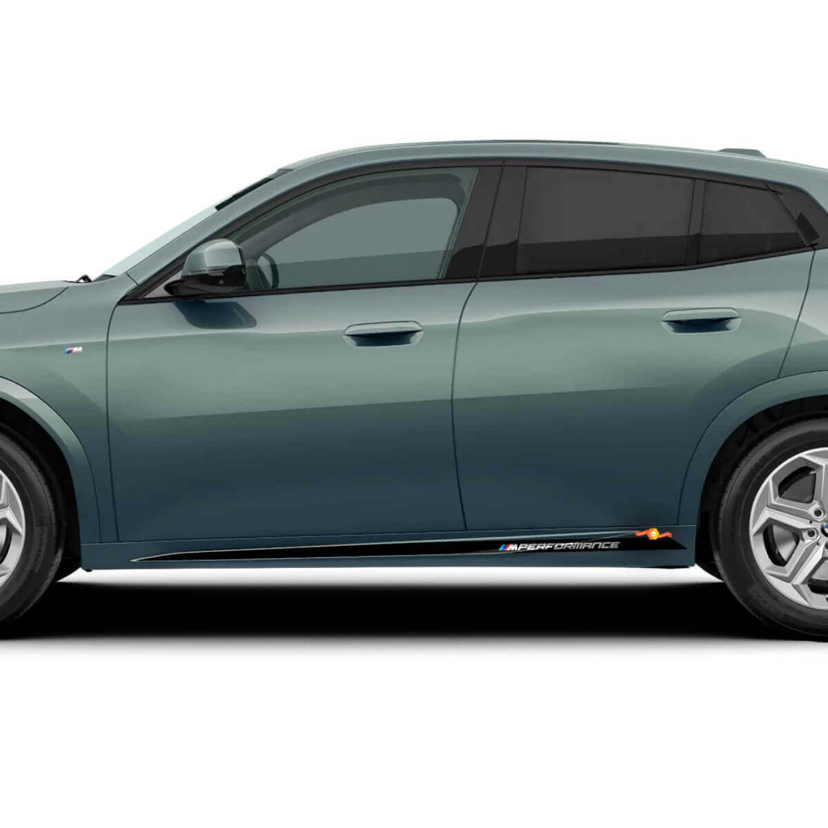 Calcomanías de vinilo con diseño de faldón lateral estilo M Performance para BMW X2 U10