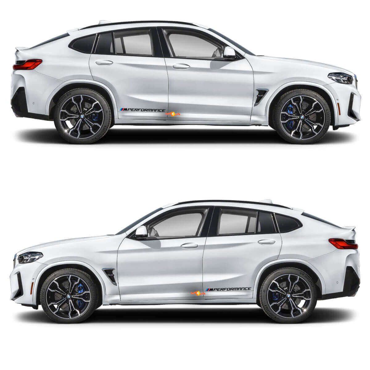 2x Calcomanía adhesiva de vinilo M Performance para BMW X4M
