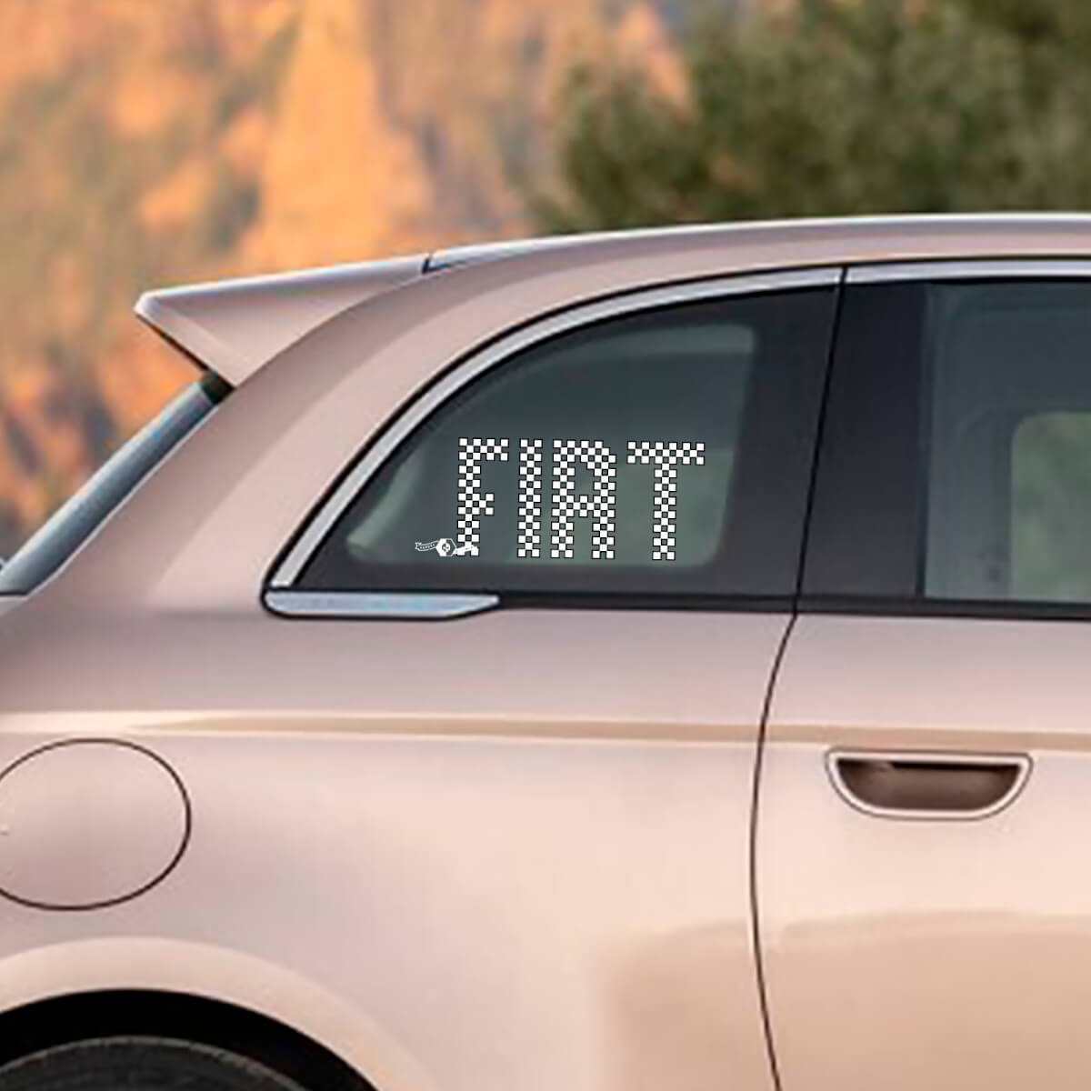 Calcomanía de bandera a cuadros para Fiat 500
Gráficos laterales para Fiat 500
