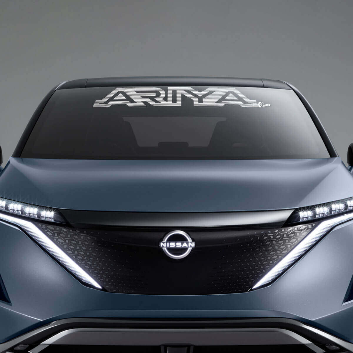 Calcomanía de gráficos de parabrisas con rayas y letras de marca para Nissan ARIYA