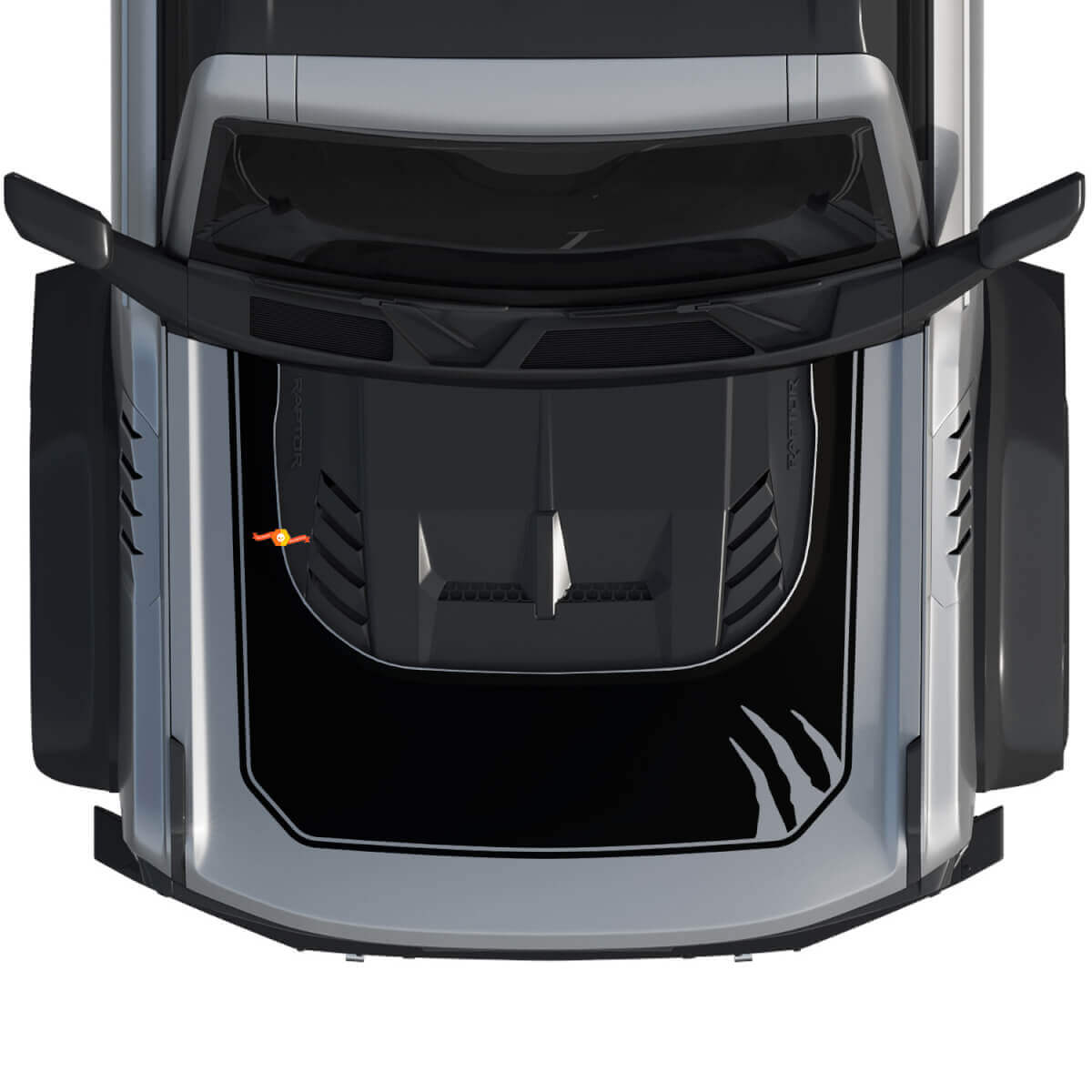 Capó Bronco Raptor garras Envoltura Gráficos Calcomanía Pegatina para Ford Bronco
