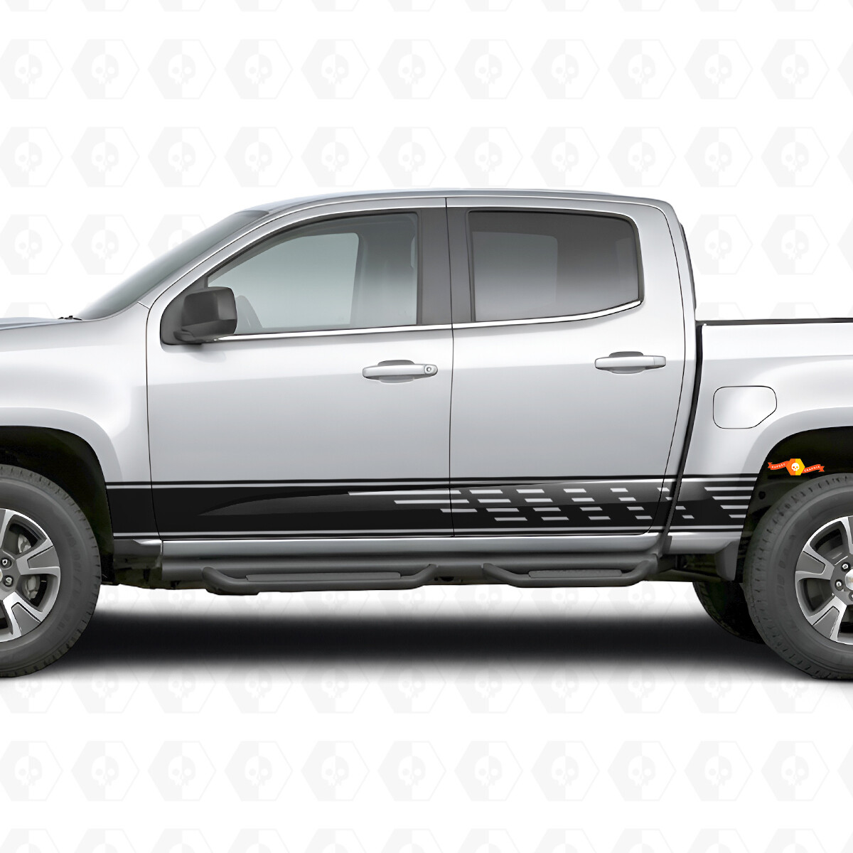Tiras de vinilo escalonadas para puertas y paneles bajos para Chevrolet Colorado 2ª generación 2015-2022