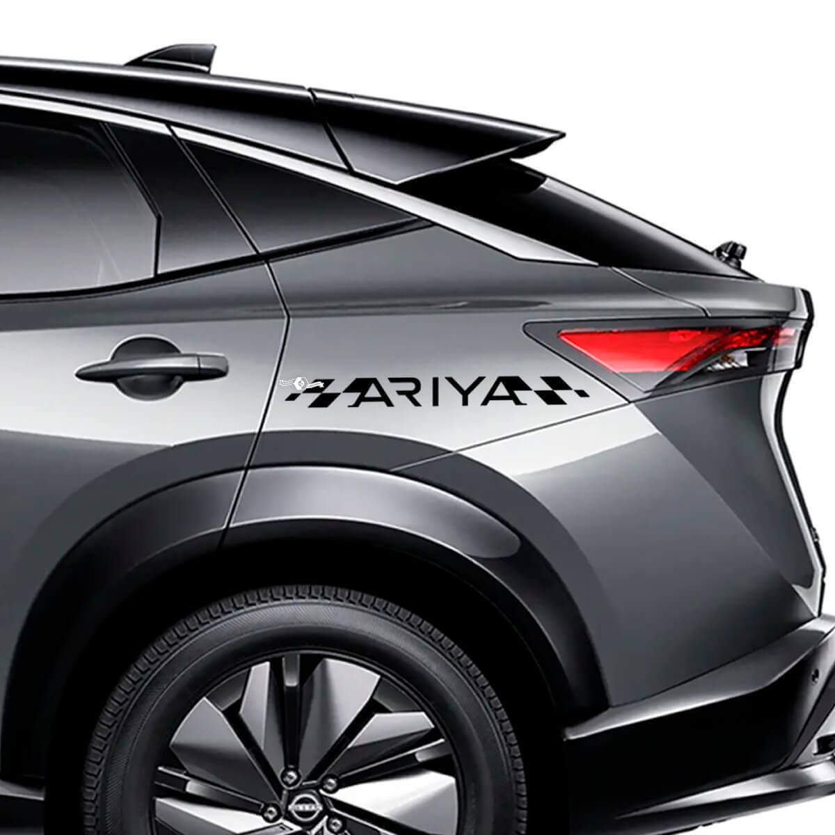 Kit de calcomanías de gráficos de carreras a cuadros para los costados para Nissan ARIYA

