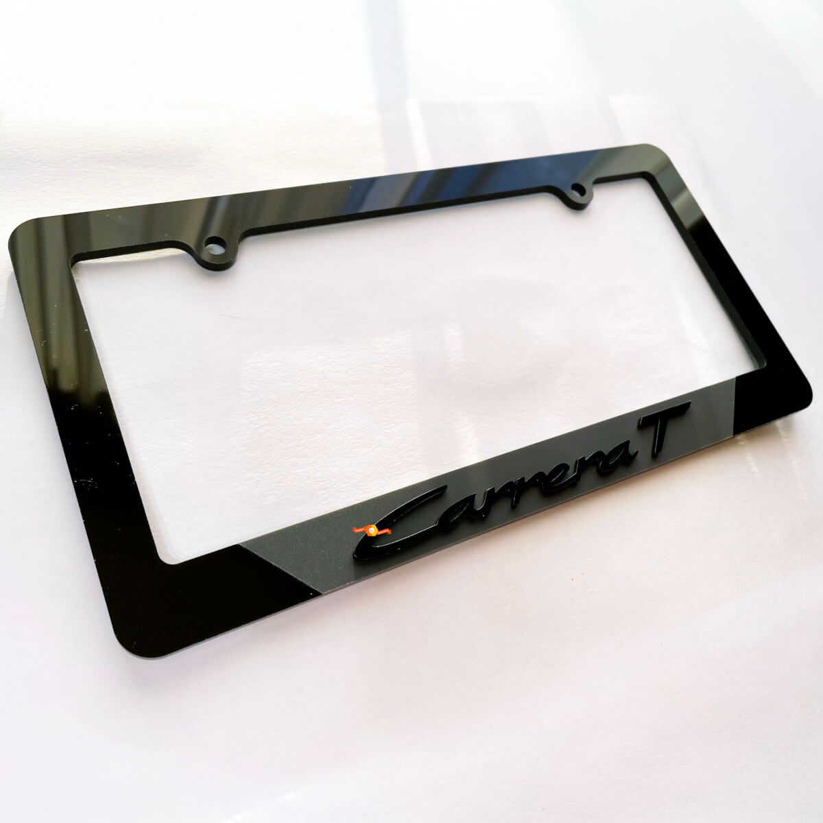 Porsche Carrera T Cubiertas de Placas de Matrícula para Vehículos Marcos Decorativos Negros
