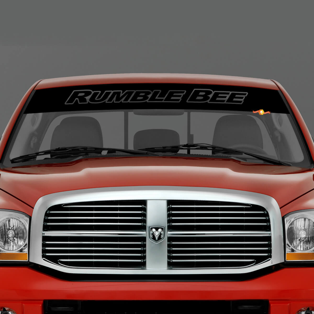 Calcomanía de vinilo para parabrisas con el diseño de Rumble Bee para Dodge RAM
