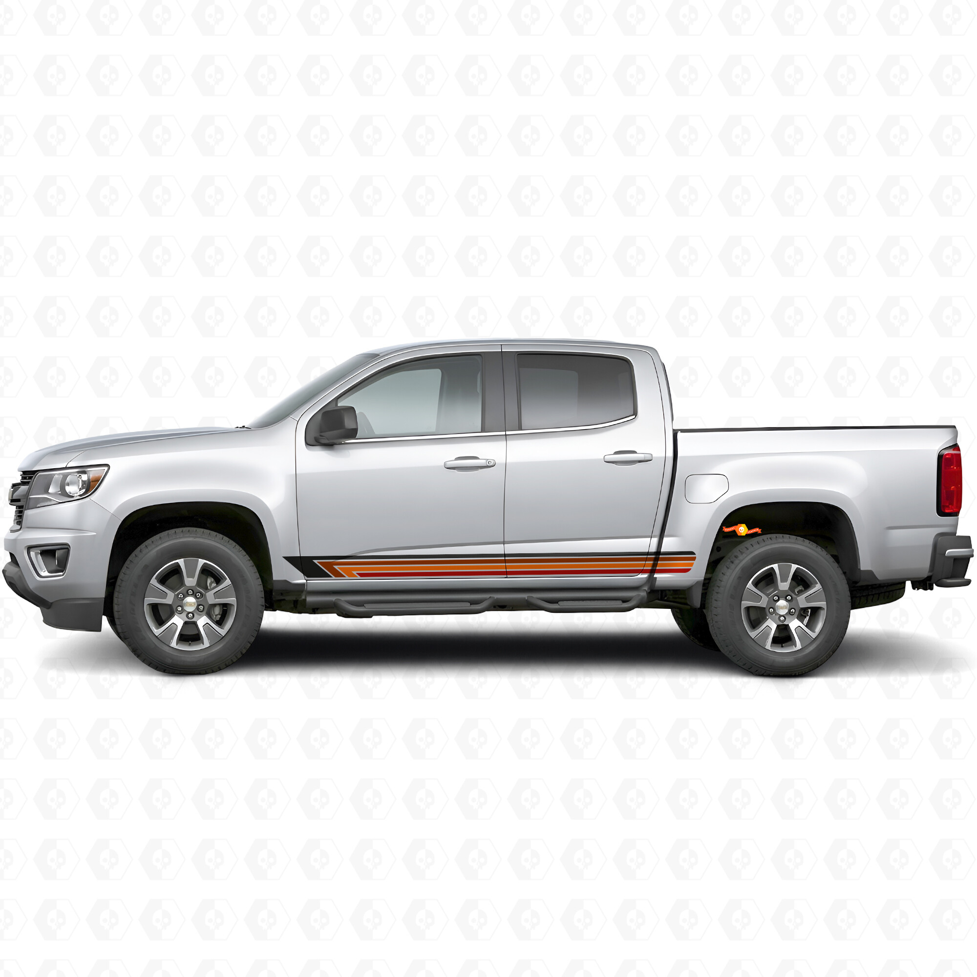 Vinilos de franjas vintage para puertas y paneles laterales para Chevrolet Colorado 2ª generación 2015-2022