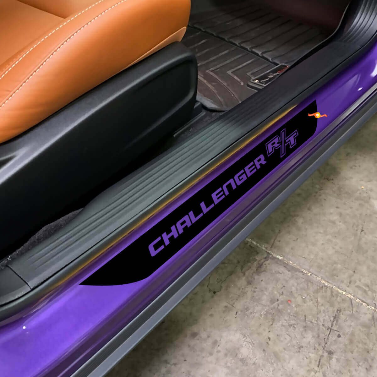 Calcomanías de vinilo para alféizar de puerta para Dodge Challenger