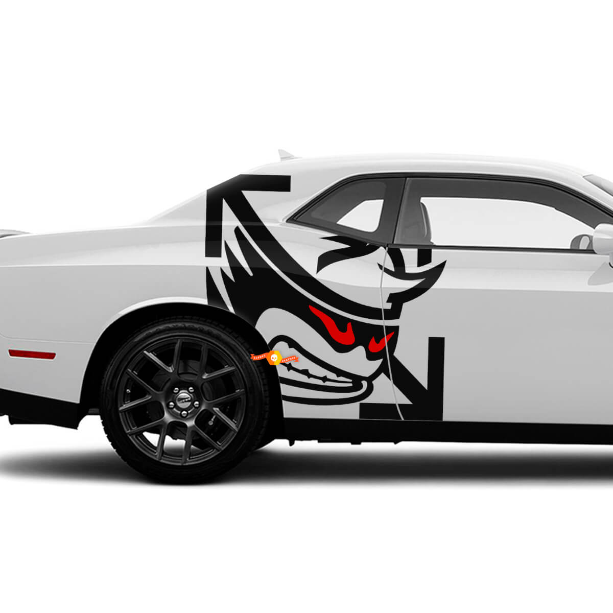 Dos colores SRT Hellcat Red Eye Calcomanías Laterales Para Dodge Challenger Redeye o Charger

