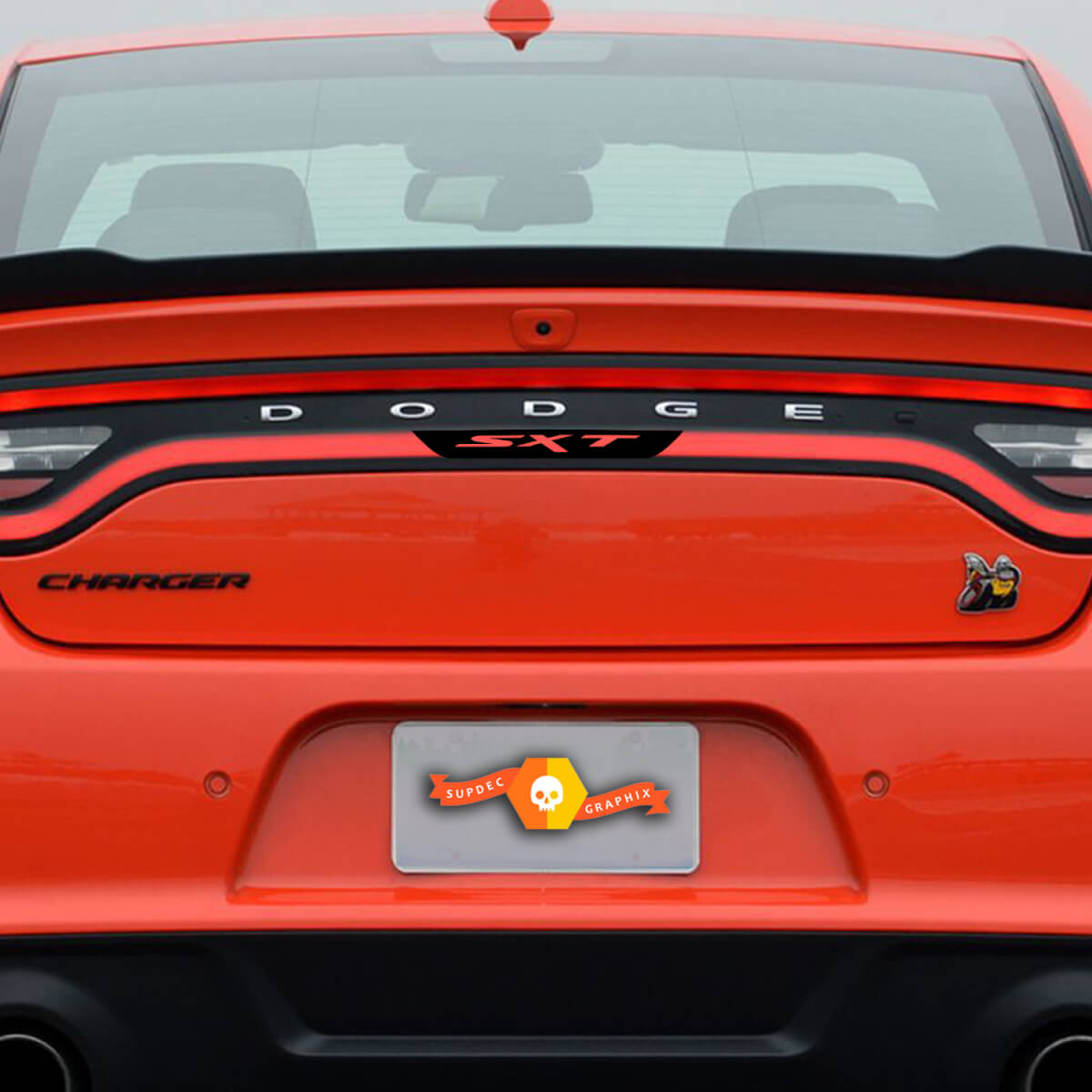 Calcomanía de vinilo de luz de freno trasera SXT para Dodge Charger 2021
