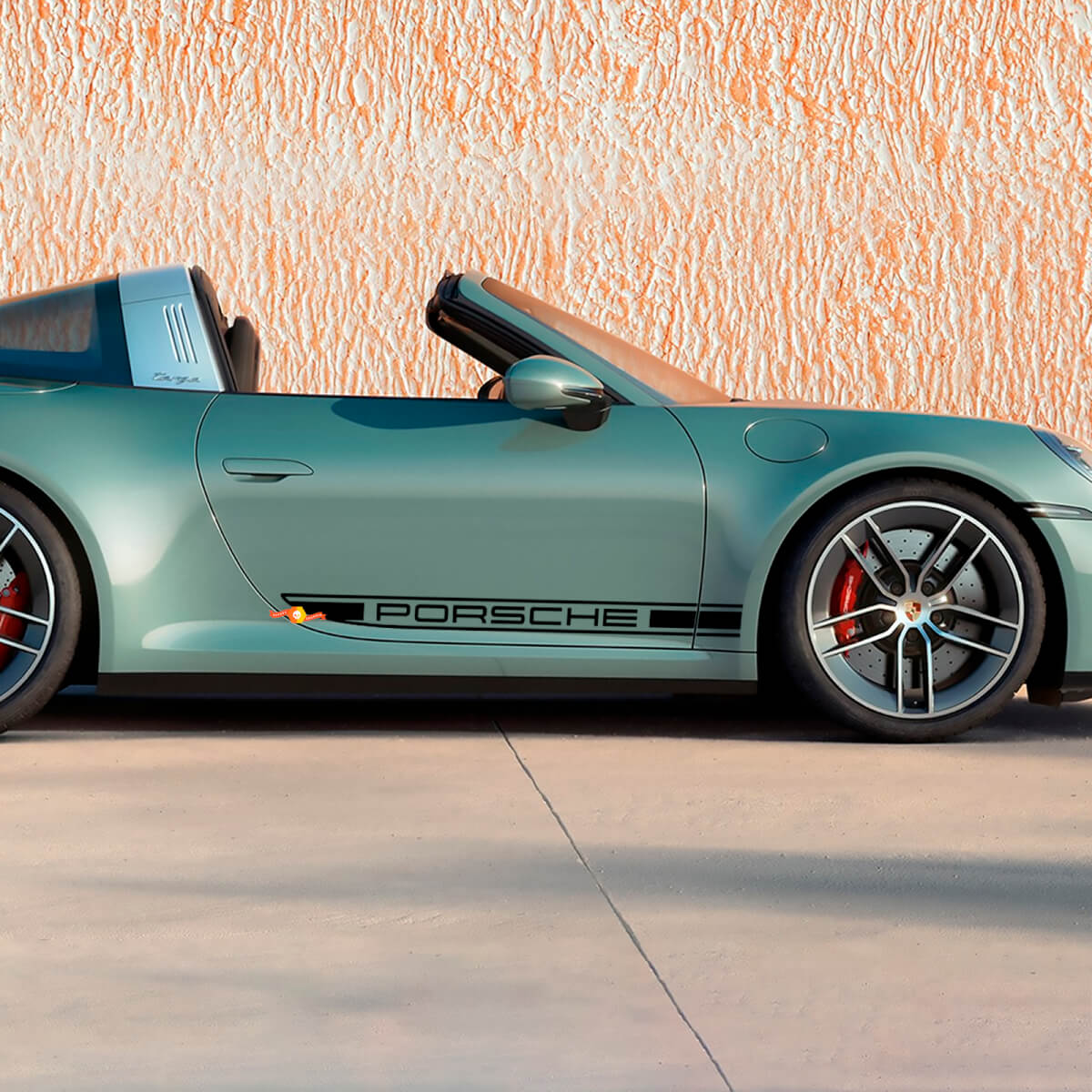 Calcomanía decorativa adhesiva para las puertas laterales de Porsche 911 Targa 4S
